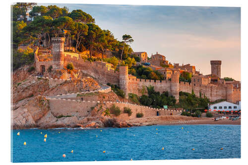 Stampa su vetro acrilico Tossa de Mar on Costa Brava, Catalunya