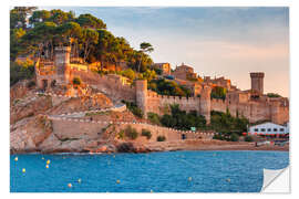 Vinilo para la pared Tossa de Mar on Costa Brava, Catalunya