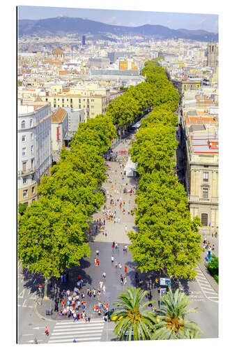 Gallery print Barcelona and Las Ramblas with the Columbus Column