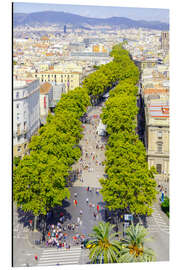 Magnettafel Barcelona und Las Ramblas mit der Columbus-Spalte