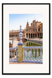 Gerahmter Kunstdruck Placa de Espana in Sevilla