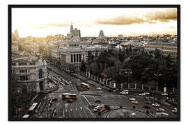 Gerahmter Kunstdruck Die Stadt Madrid in Spanien