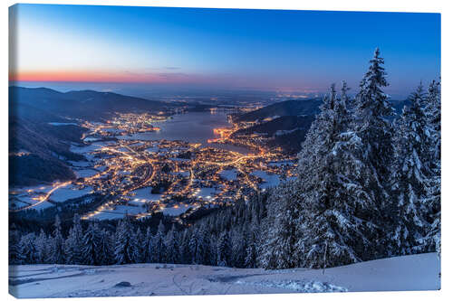 Canvas print Winter at Lake Tegernsee