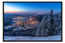 Gerahmter Kunstdruck Winter am Tegernsee