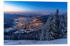 Foam board print Winter at Lake Tegernsee