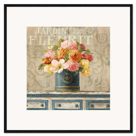 Gerahmter Kunstdruck Tulpen in einer Hutschachtel