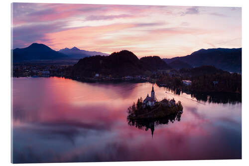 Obraz na szkle akrylowym Lake Bled colors, Slovenia