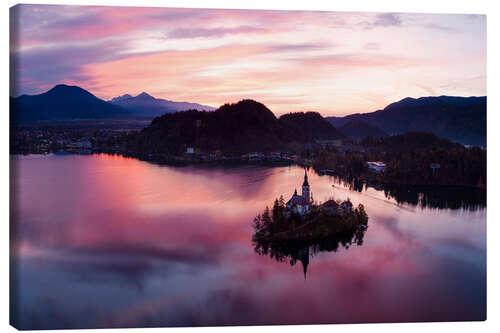 Leinwandbild See Bled Farben, Slowenien