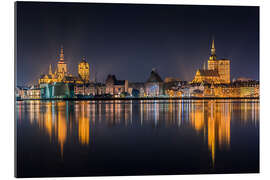 Gallery print Skyline of Stralsund at night