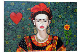 Magnettafel Frida Kahlo, Königin der Herzen (Detail)