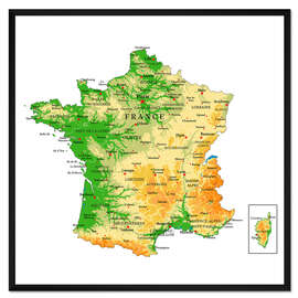 Gerahmter Kunstdruck Frankreich