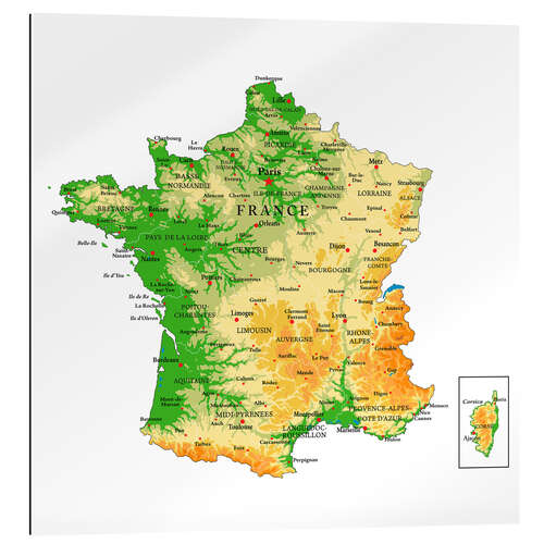 Gallery print Map of France