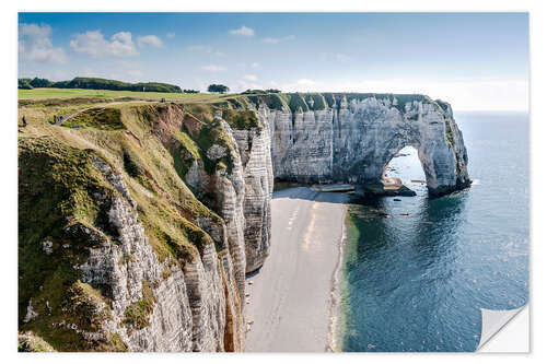 Selvklebende plakat Alabaster coast of Normandy