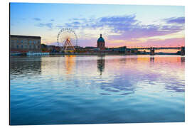 Aluminium print Toulouse at dusk