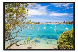 Gerahmter Kunstdruck Smaragdküste Bretagne Frankreich