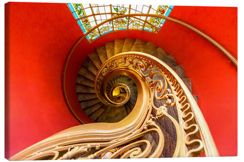 Canvas-taulu Spiral staircase in Brittany