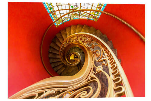 PVC-tavla Spiral staircase in Brittany