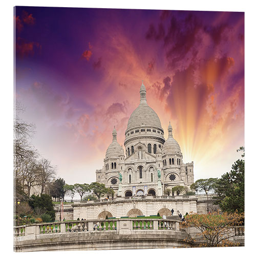 Acrylic print Sacred Heart Cathedral in Montmartre