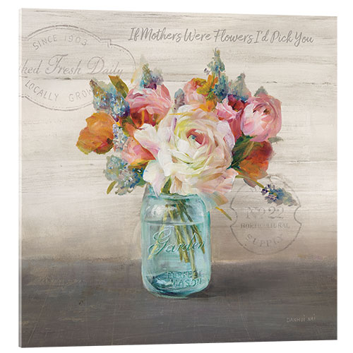 Acrylic print French Cottage Bouquet II