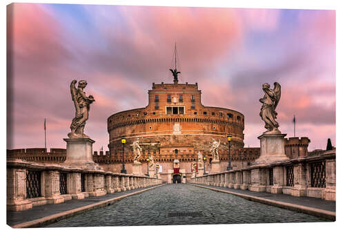 Canvas print Ponte Sant'Angelo and Castel Sant'Angelo