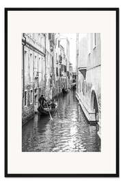 Gerahmter Kunstdruck Gondel in Venedig