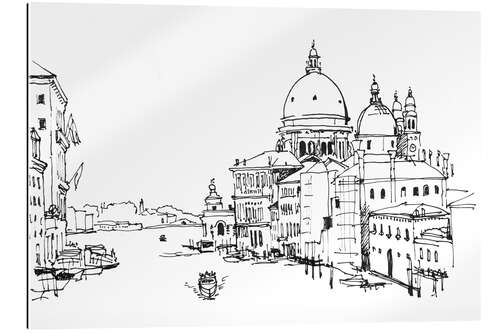 Quadro em plexi-alumínio Grand Canal with the Santa Maria della Salute