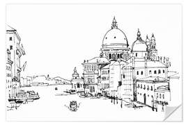 Wandsticker Canale Grande mit der Santa Maria della Salute