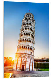 Gallery print The leaning tower at dusk