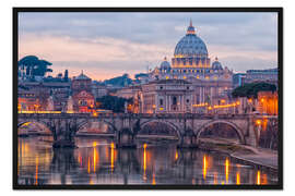 Gerahmter Kunstdruck Die Basilika des Vatikans von Sankt Peter