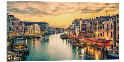 Tableau en aluminium Grand Canal at the blue hour