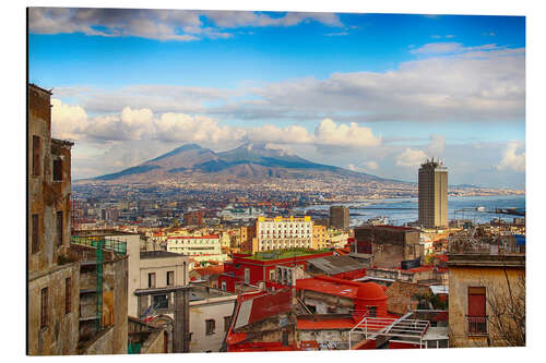 Aluminium print Naples and Mount Vesuvius