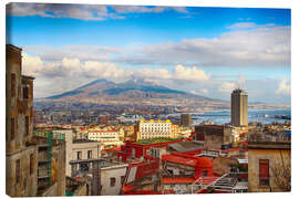 Tableau sur toile Naples et le mont Vésuve