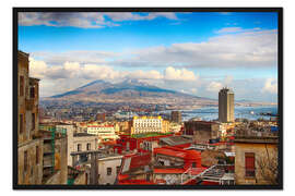 Gerahmter Kunstdruck Neapel und der Vesuv