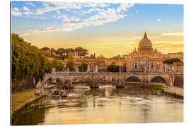 Gallery print Saint Peter Basilica with Sant&#039;Angelo Bridge