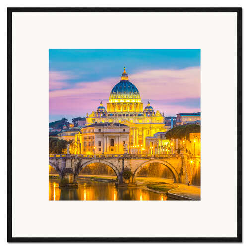 Innrammet kunsttrykk Bridge of Hadrian and St. Peter's Cathedral