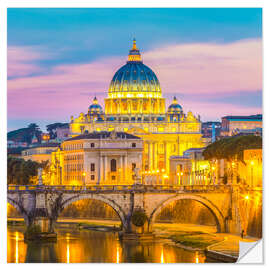 Naklejka na ścianę Bridge of Hadrian and St. Peter's Cathedral