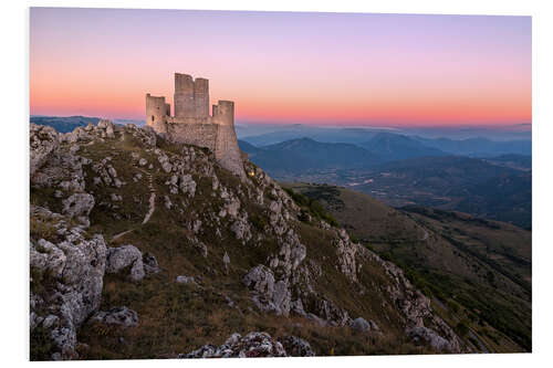 Foam board print Rocca Calascio at dusk