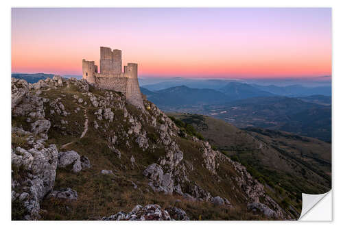 Naklejka na ścianę Rocca Calascio at dusk