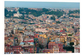 Foam board print Naples in the evening