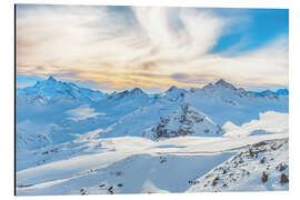 Aluminium print Mountains with snow peaks