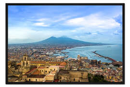 Gerahmter Kunstdruck Neapel und der Vesuv