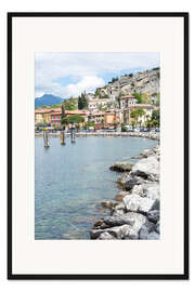Gerahmter Kunstdruck Das Dorf von Torbole