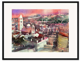 Gerahmter Kunstdruck Jerusalem, Altstadt mit Erlöserkirche