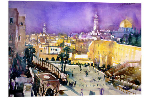 Gallery print Jerusalem, Dome of the Rock with Wailing Wall