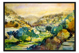 Gerahmter Kunstdruck Jerusalem Zion Tal