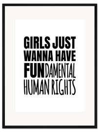 Gerahmter Kunstdruck FUNdamental human rights