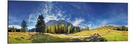 Cuadro de aluminio 360 ° mountain panorama in the Wettersteingebirge south face with Mieminger chain