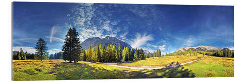 Gallery Print 360° Bergpanorama im Wettersteingebirge Südwand mit Mieminger Kette