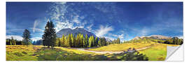 Wall sticker 360 ° mountain panorama in the Wettersteingebirge south face with Mieminger chain