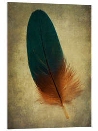 Galleriprint Green and orange feather